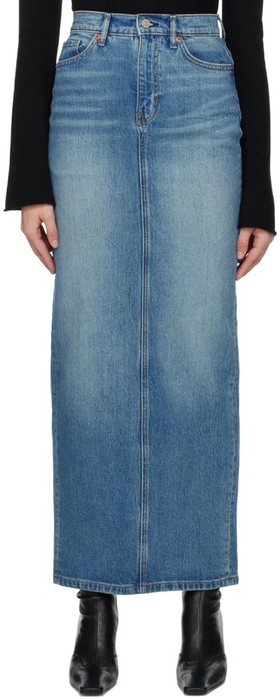 Reformation Blue Daria Denim Maxi Skirt In Merritt
