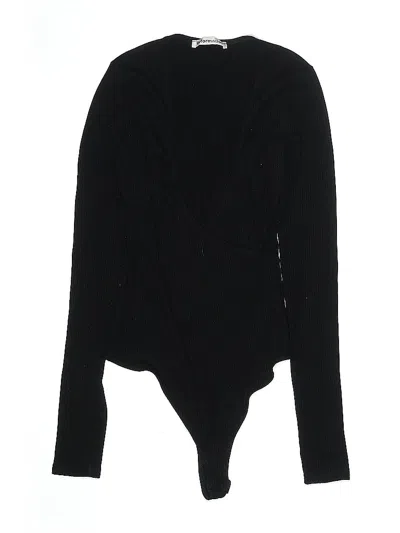Pre-owned Reformation Bodysuit In Black