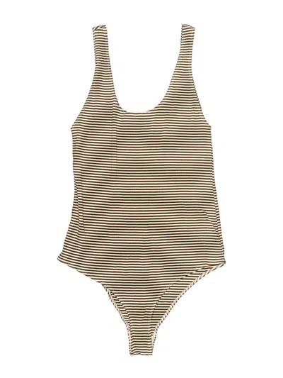 Pre-owned Reformation Bodysuit In Brown