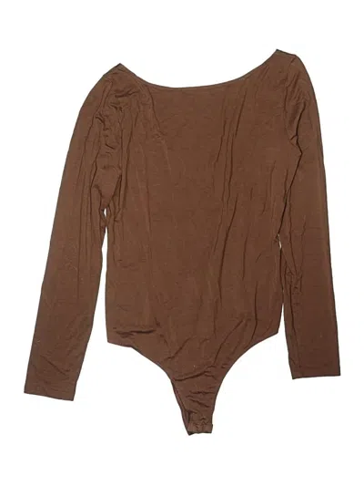Pre-owned Reformation Bodysuit In Brown