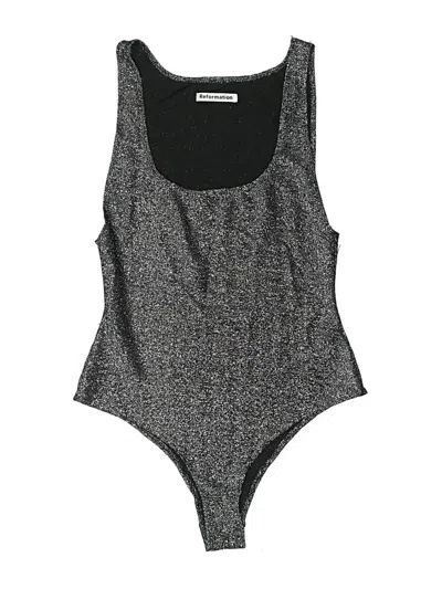 Pre-owned Reformation Bodysuit In Gray