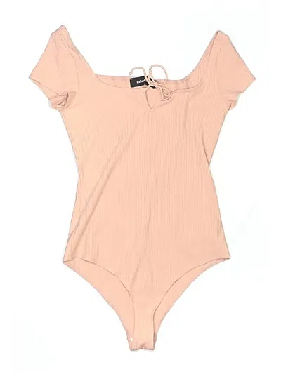 Pre-owned Reformation Bodysuit In Tan