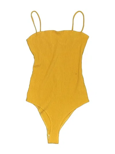 Pre-owned Reformation Bodysuit In Yellow