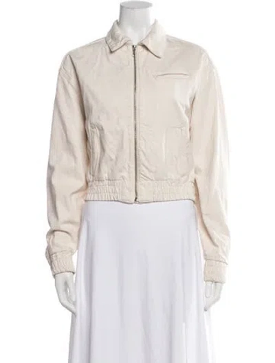 Pre-owned Reformation Bomber Jacket In Neutral