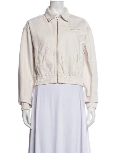 Pre-owned Reformation Bomber Jacket In Neutrals