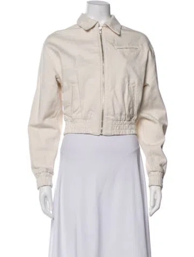 Pre-owned Reformation Bomber Jacket In Neutrals