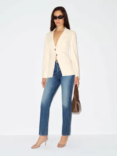 Reformation Bondi Blazer Ivory Xxs In Neutral