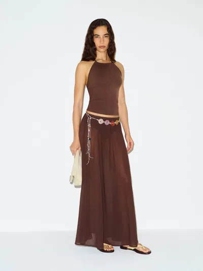 Reformation Bondi Knit Top Brown Xs