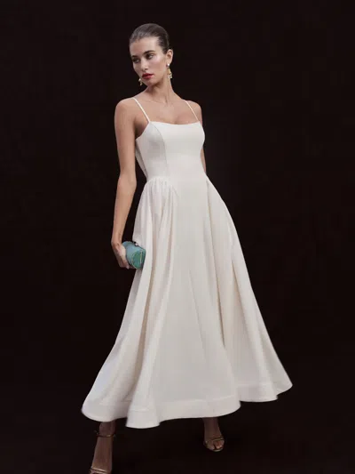 Reformation Bonie Dress In Fior Di Latte