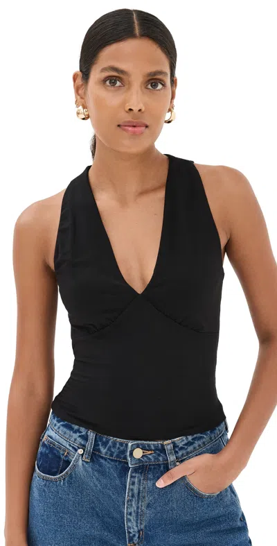 Reformation Bowie Knit Top In Black
