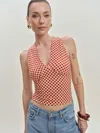 Reformation Bowie Knit Top In Pamplona Dot