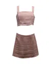 Reformation Braelynn Two Piece Set In Pastel Pink Linen In Pink