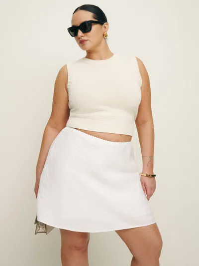 Reformation Brandy Linen Skirt Es In White