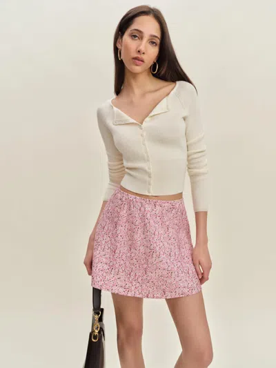 Reformation Brandy Linen Skirt In Rosin