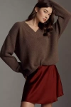 Reformation Brandy Satin Mini Skirt In Purple