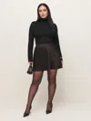 Reformation Brandy Satin Skirt Es In Mole