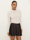 Reformation Brandy Satin Skirt In Mole