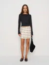 Reformation Brandy Silk Skirt In White