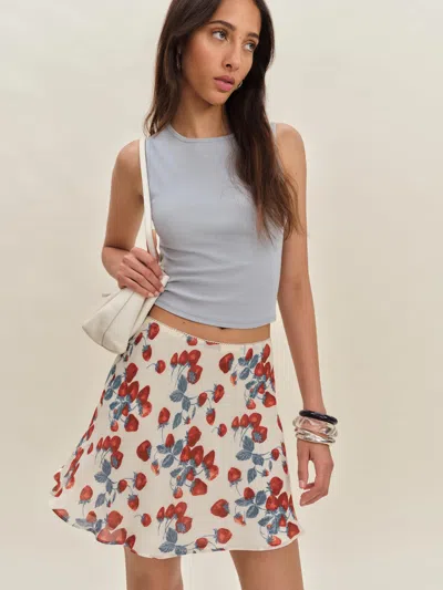 Reformation Brandy Skirt In Red