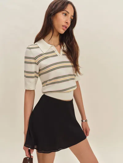 Reformation Brandy Skirt In Black
