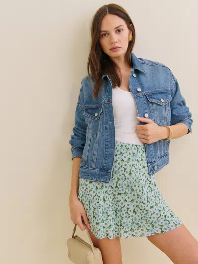 Reformation Brandy Skirt In Daisy Meadow