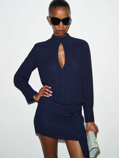 Reformation Braxley Dress Blue 0