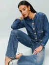 Reformation Braxton Denim Jacket In Cleary