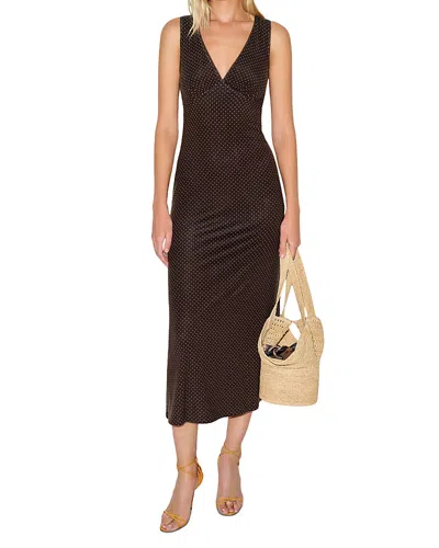 Reformation Brayden Knit Dress In Brown