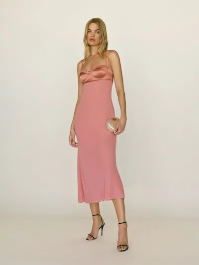 Reformation Breanne Dress Pink Lace 10