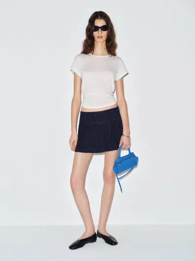 Reformation Brenda Denim Mini Skirt En Jean Bleu 34 In Blue