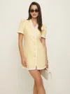 off the shoulder linen maxi dress GOYA off shoulder maxi linen dress in dusty pink – • unlined • main image 0