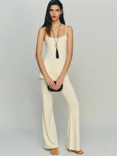 Reformation Bria Knit Two Piece Yellow Small In White