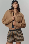 Reformation Briar Crop Utility Jacket In Brown