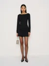 Reformation Brielle Knit Dress In Black