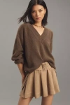 Reformation Brinley Mini Skirt In Beige