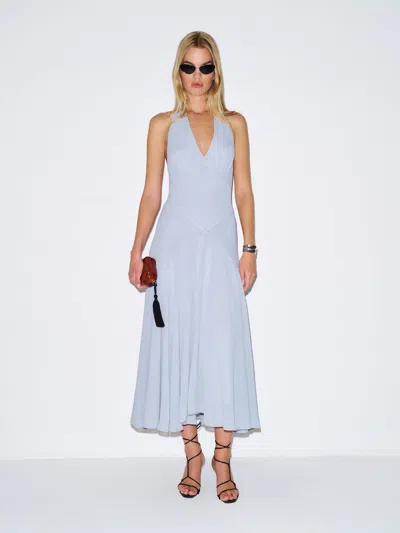 Reformation Briony Dress Cloud Blue 12 In Black