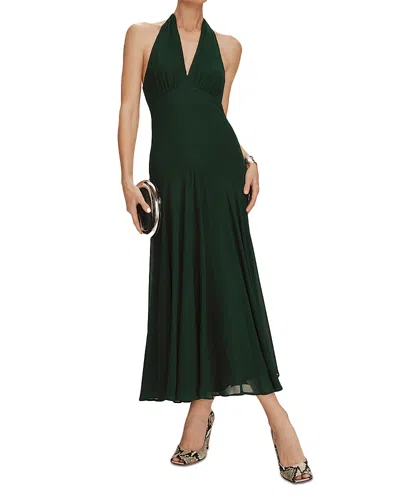 Reformation Briony Halter Dress In Green