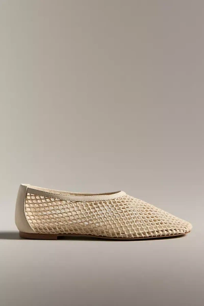 Reformation Britt Ballet Flats In White