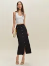 Reformation Britt Linen Skirt In Rouge