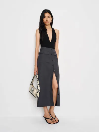 Reformation Britt Skirt In Gray
