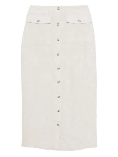 Reformation Britt Skirt In Neutral