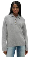 Reformation Brooklyn Cashmere Polo Sweater In Husky