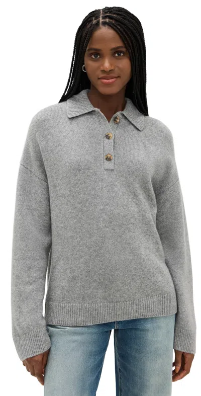 Reformation Brooklyn Cashmere Polo Sweater In Husky
