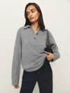 Reformation Brooklyn Cashmere Polo Sweater In Husky