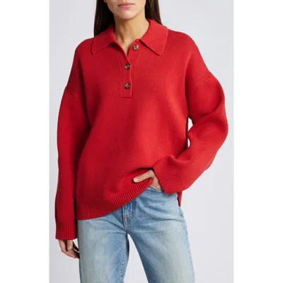 Reformation Brooklyn Organic Cotton Sweater In Sundried Tomato