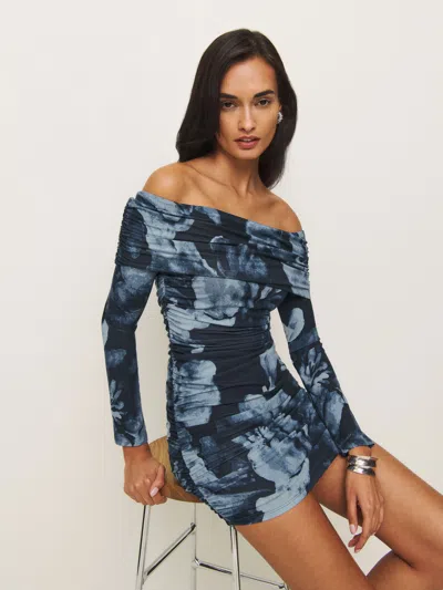 Reformation Brooks Knit Dress In Midnight Rose