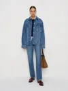 Reformation Brooks Oversized Denim Jacket In Blue