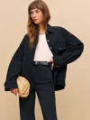 Reformation Brooks Oversized Denim Jacket In Turano