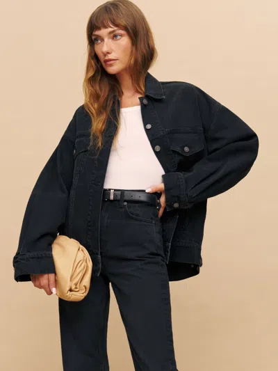 Reformation Brooks Oversized Denim Jacket In Turano