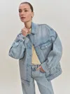Reformation Brooks Oversized Denim Jacket In Yarra
